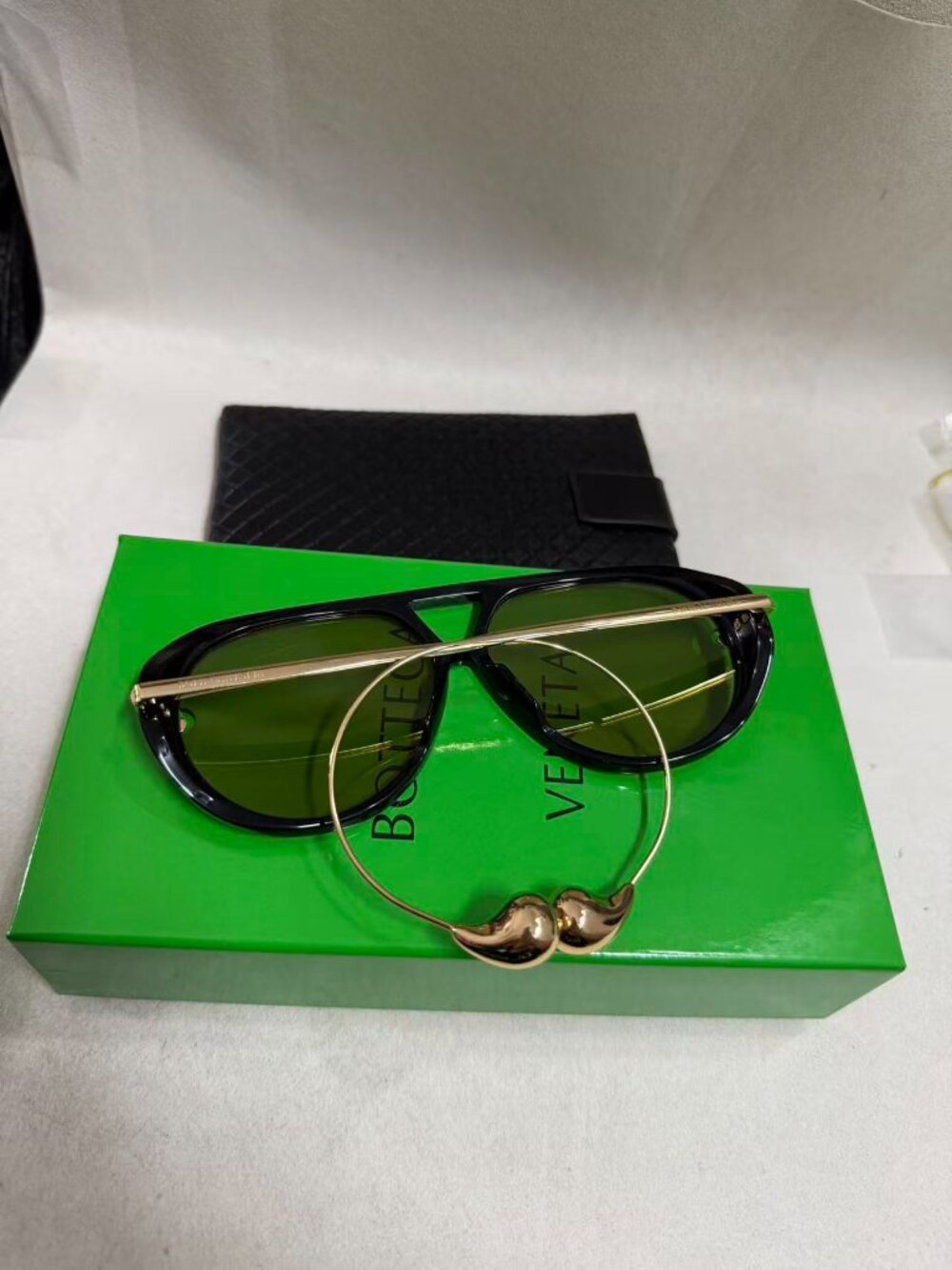 BOTTEGA VENETA Sunglasses BV1273 Black Gold Frame Yellow Lensd - Picture 5 of 9